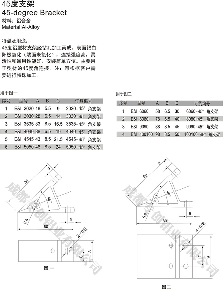 四川踏台工业铝型材配件